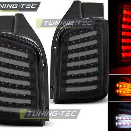 VW T5 Transporter 2010-2015 Fanali Posteriori LED fumé Neri