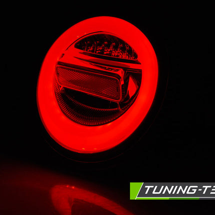 Vw New Beetle 1998-2005 Fanali Posteriori Led Bar Rosso Fumé Seq