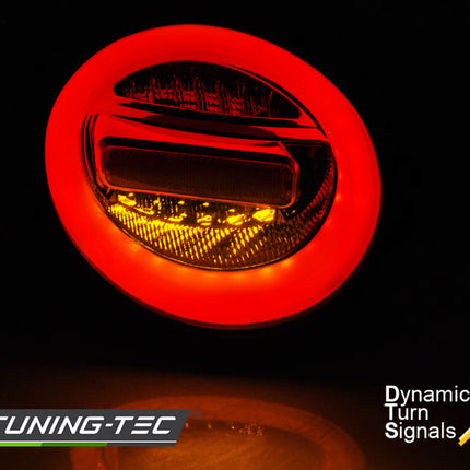 Vw New Beetle 1998-2005 Fanali Posteriori Led Bar Rosso Fumé Seq