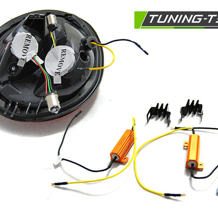 Vw New Beetle 1998-2005 Fanali Posteriori Led Bar Rosso Fumé Seq