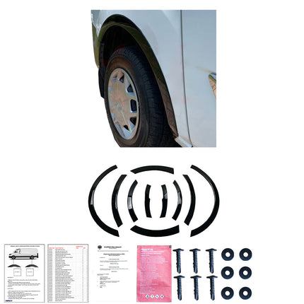 Cornici Passaruota per Ford Transit Custom MK1 Facelift 2018-2022 (Nero Lucido)