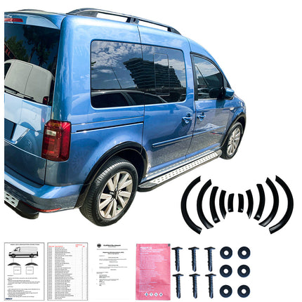 Cornici Passaruota per VW Caddy MK4 2015-2021 (Nero Lucido)