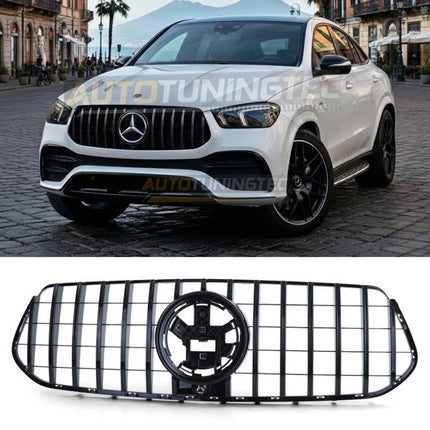Griglia anteriore Sport GT nero lucido per Mercedes GLE V167 C167 AMG-Line modelli 2018-2023.