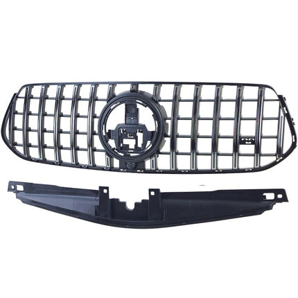 Griglia di ricambio per Mercedes GLE V167 C167 compatibile con telecamera anteriore, nero lucido.