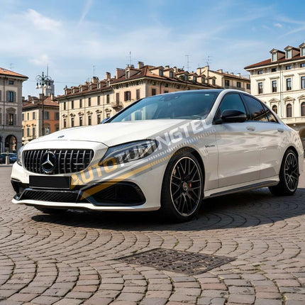 Calandra sportiva look GT-R in ABS di alta qualità per Mercedes C W205 pre-facelift 2014-2018