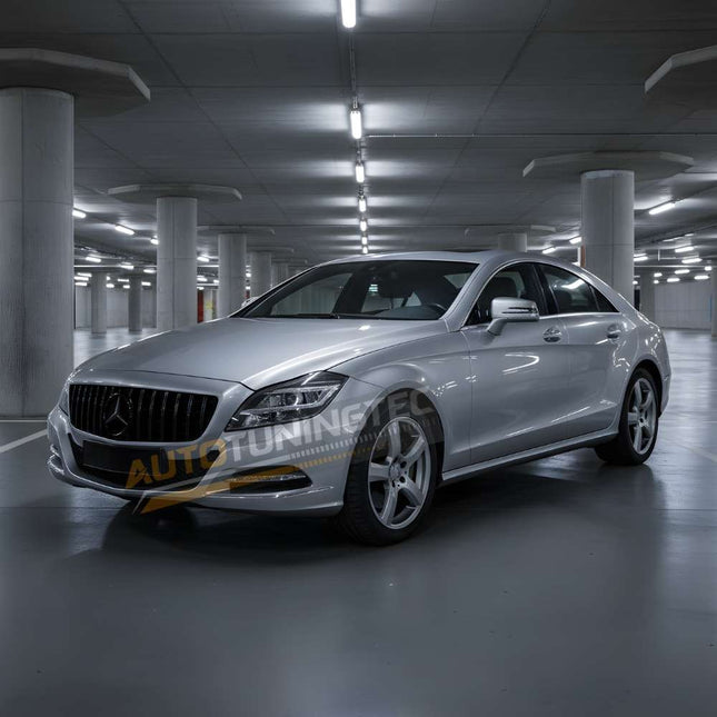 Calandra frontale Panamericana per Mercedes CLS X218 pre-restyling, finitura nero brillante