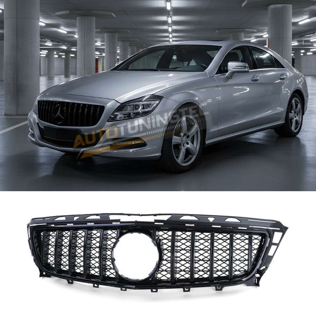 Griglia anteriore GT-Look nero lucido per Mercedes CLS C218 2011-2014, design sportivo AMG Style