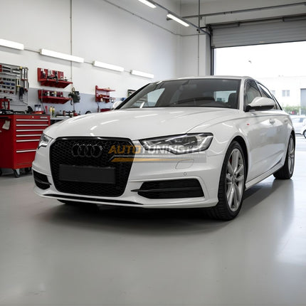 Audi A6 S6 4G C7 2010-2014 Griglia RS6 Look. Calandra installata, nero lucido.