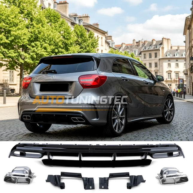 Kit diffusore e scarichi Mercedes A W176 AMG Line