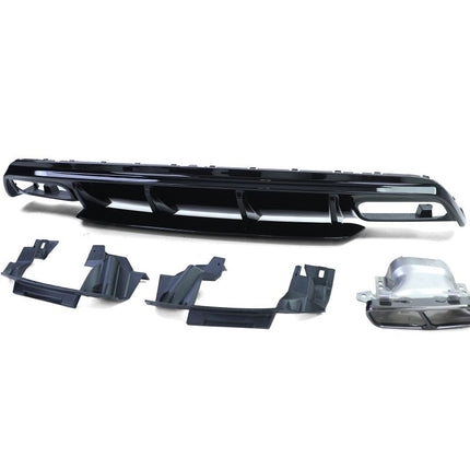 Diffusore sportivo Mercedes W176 2015-2018 terminali neri