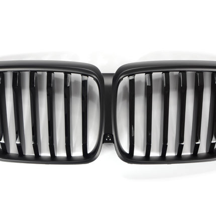 Griglia anteriore doppia barra nero lucido e opaco V2 BMW X5 G05 LCI dal 2023