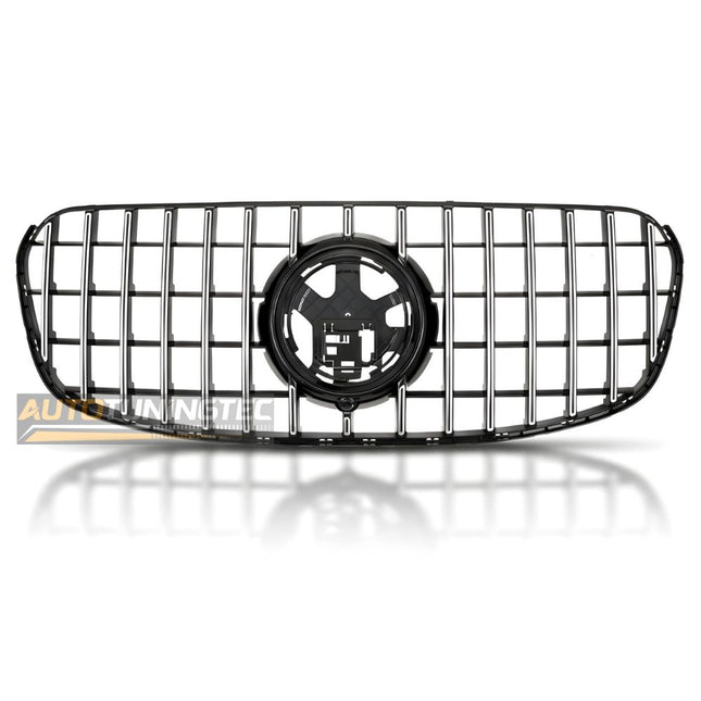 Griglia anteriore AMG GTR Panamericana nero cromato per Mercedes GLS X167 facelift 2023-2026.