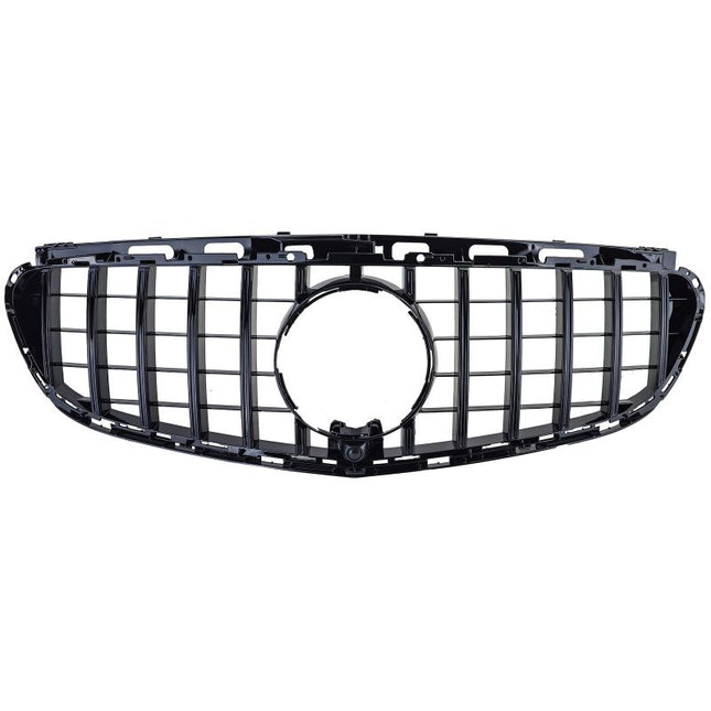 Griglia GT-R nero lucido per Mercedes E S212 2013-2016, perfetta anche per veicoli con telecamera anteriore.