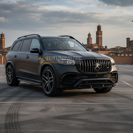 Immagine della Mercedes GLE W167 2019-2023 con nuova griglia AMG Look nero lucido.