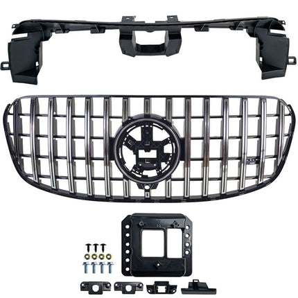 Griglia anteriore AMG GTR Panamericana nero lucido con profili cromati per Mercedes GLS X167 2023+