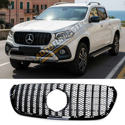 Calandra anteriore sportiva AMG GTR look nero lucido per Mercedes Classe X W470 2017-2020