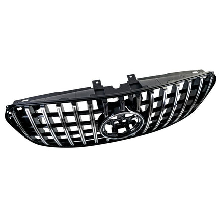 Calandra sportiva per Mercedes GLS X167 2023+, nero lucido e listelli cromati, look aggressivo.