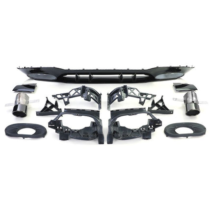 Diffusore nero lucido per paraurti AMG Line Mercedes A W177