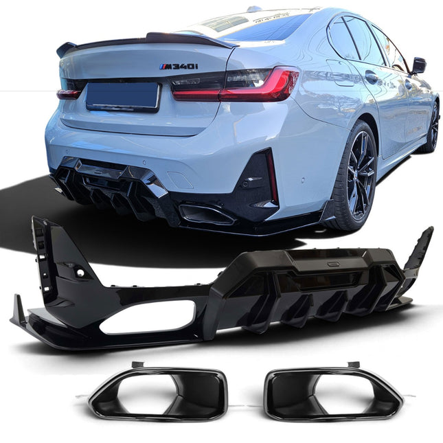 Diffusore con Terminali di Scarico per BMW Serie 3 G20 / G21 Restyling M Sport 2022-2026 – KORE