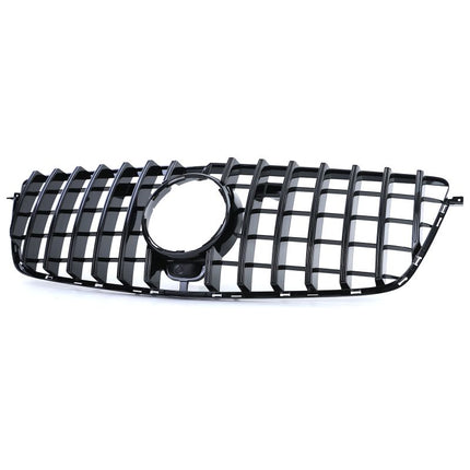 Immagine ravvicinata della griglia X166 nero lucido, perfetta per modelli Mercedes GL 2012-2015.