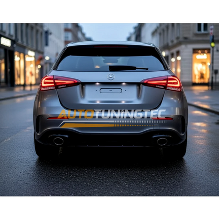 Diffusore Mercedes W177 Pre-Restyling scarichi neri