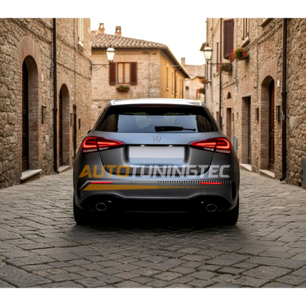 Kit diffusore nero e terminali neri Mercedes A W177