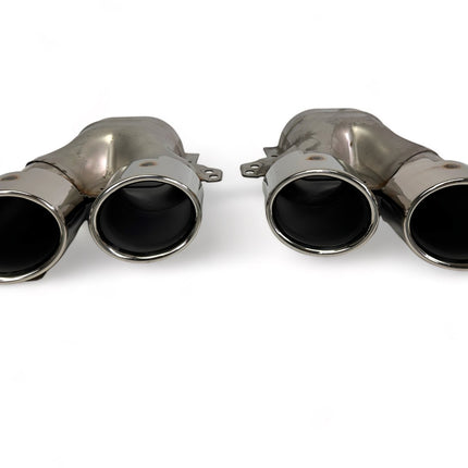 Diffusore con Terminali Cromati per Mercedes Classe C Coupé C205 / Cabrio A205 AMG Line 2014-2021 – Look C43 - foto 5