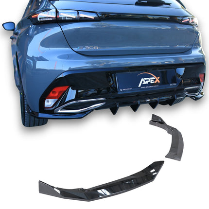 Splitter Laterali Posteriori per Peugeot 308 GT Mk3 2021+ – APEX