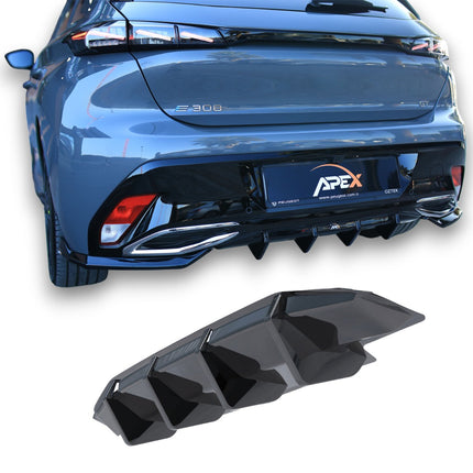 Diffusore Posteriore per Peugeot 308 GT Mk3 Hatchback 2021+ – APEX